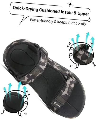 Miniatura 3 de Sandalias para niños y niñas, zapatos de verano con correas ajustables, sandalias deportivas resistentes al agua para niños pequeños y grandes