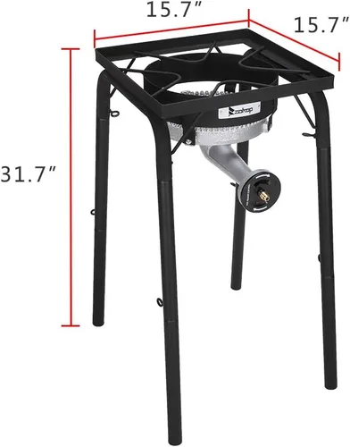 Miniatura 6 de Estufa de quemador de propano, cocina de gas propano, estufa de campamento al aire libre, quemador de propano de alta presión, regulador PSI