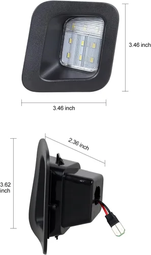 Miniatura 4 de Luces LED para Matrícula Compatibles con Dodge Ram 1500 2500 3500 de 2003 a 2018, 6000K Blanco