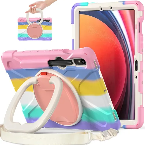 Miniatura 49 de 360 Rotation Case for Galaxy Tab ActivePro/Tab Active4 Pro/Active 5 Pro 10.1" Sturdy Cover Rotate Ring Stand Shoulder Carrying Strap Hand Strap
