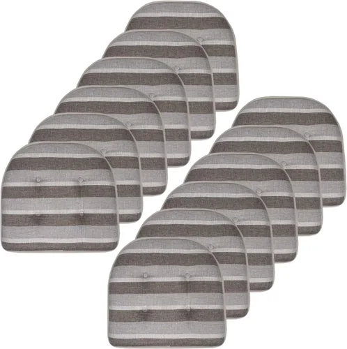 Miniatura 48 de Sweet Home Collection - Cojín de espuma viscoelástica para silla con capitoné, antideslizante, parte trasera de goma, en forma de U, 17 x 16 Piel