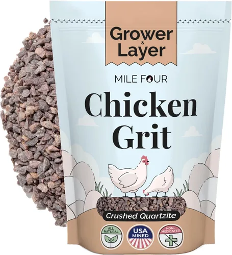 Miniatura 9 de Mile Four Grano de pollo (50 libras) para pollos en capas y cultivadores de 8 a 20 semanas o más, 100 % mineral natural de grano de pollo, cuarcita