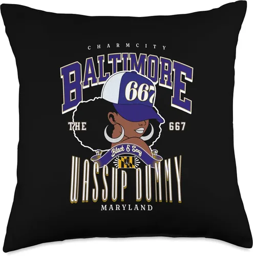 Miniatura 4 de 667 Area Code for Black Queens Throw Pillow