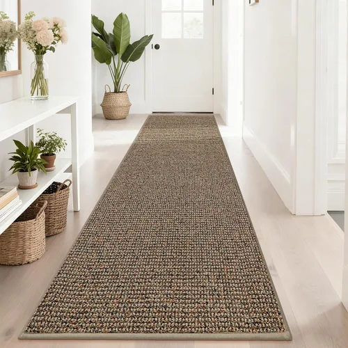 Miniatura 20 de BEQHAUSE Alfombra de Entrada de 20"x32" Tapete Interior para Puerta Antideslizante Lavable, Alfombras de Pasillo Absorbentes y Resistentes a Manchas