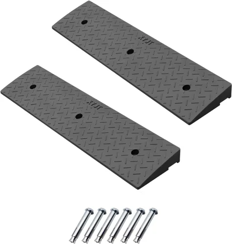 Miniatura 9 de Paquete de 2 Rampas de Bordillo de Goma de 1.6", Rampas de Bordillo de Goma de Carga Pesada de 3 Toneladas, Rampa de Entrada, Rampa de Pendiente