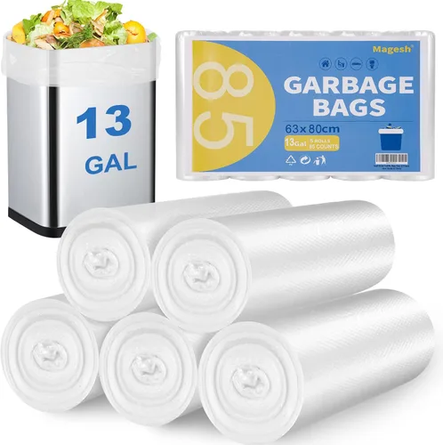 Miniatura 8 de Bolsas de basura de 8 galones resistentes, Magesh bolsas de basura pequeñas de 6-8 galones 85 unidades, bolsas de basura medianas sin olor, sin