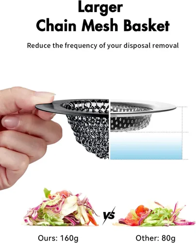Miniatura 5 de Revolucionario colador de drenaje para fregadero de cocina, colador reversible patentado para fregadero de cocina, cesta coladora de fregadero