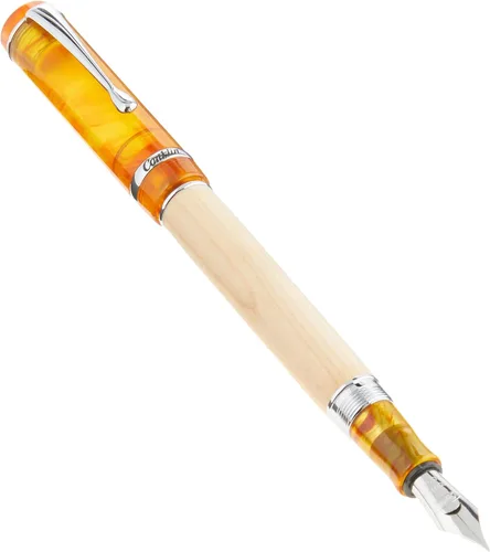 Miniatura 10 de Conklin Duragraph - Pluma estilográfica ámbar, punta media de oro macizo de 14 quilates, elegante herramienta de escritura con acabado ámbar cálido