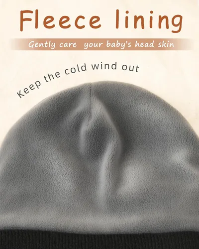 Miniatura 3 de FURTALK Gorro de invierno con forro polar para bebés de 0 a 8 años