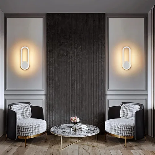 Miniatura 5 de XEYOU Aplique de pared interior moderno de 12 W, giratorio de 330 °, luz de pared blanca para dormitorio, sala de estar, hotel, pasillo, pasillo