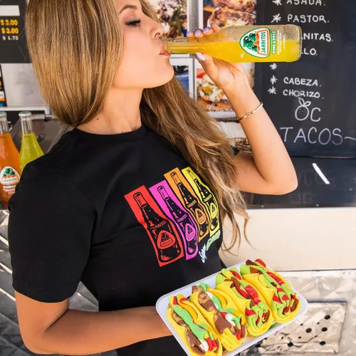 Miniatura 4 de AGRIMONY Divertidos calcetines con diseño de hamburguesa y hotdog con tacos y palomitas de maíz, calcetines de comida novedosos para cumpleaños