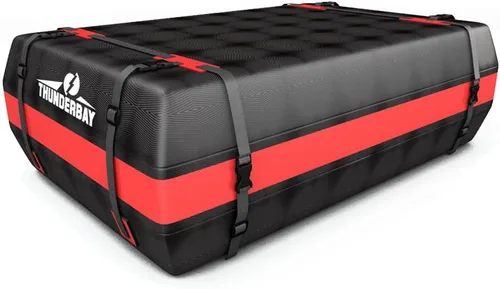 THUNDERBAY Bolsa de techo para automóvil, bolsa de carga superior de 15 pies cúbicos, impermeable para todos los autos con/sin estante, incluye