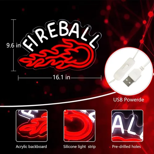 Miniatura 4 de AHlove Letrero de neón LED de 17 x 10 pulgadas, letrero decorativo de barra abierta alimentado por USB, para decoración del hogar, bar, tienda