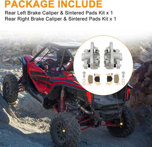 Miniatura 6 de M MATI Pinza de freno de disco trasera izquierda y derecha para Honda Pioneer 1000 Talon 1000 1000X 1000R SXS1000 2016-2023 con almohadilla