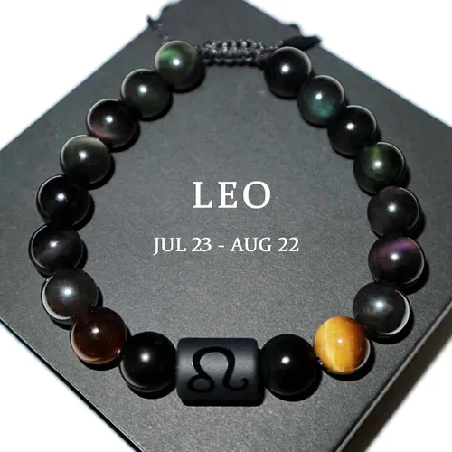 Miniatura 12 de Pulseras de la amistad, pulsera de obsidiana negra arcoíris para mujeres y hombres, 0.394 pulgadas (0.394 in), ojo de tigre, hematita y cristal