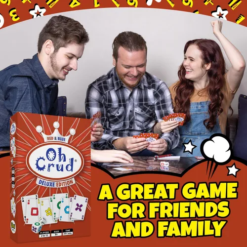 Miniatura 7 de Oh Crud Deluxe Edition: Mazos Rojos y Azules para 2 a 12 Jugadores: Un Juego de Cartas y Dados de Bazas (Principalmente). Juego Familiar