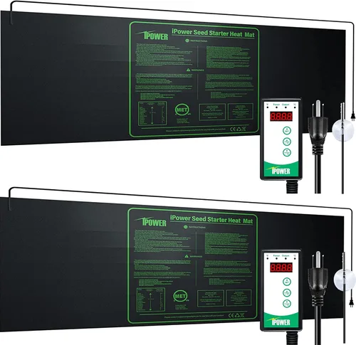 Miniatura 15 de iPower Alfombrilla térmica duradera e impermeable para plántulas, almohadilla hidropónica cálida para un inicio eficiente de semillas, uso
