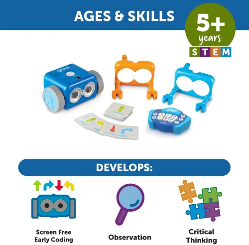 Miniatura 4 de Learning Resources Botley 2.0 The Coding Robot Classroom Set - Juguetes STEM elementales, kits de robótica para niños de 5 a 7 años, enseña