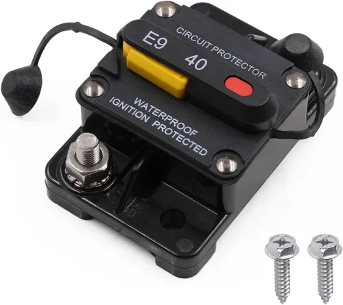 Miniatura 22 de E69 Interruptor de circuito de 10 A T3 con restablecimiento manual Mini de montaje en superficie IP66 Interruptor conmutable de 10 A