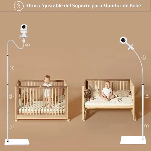 Miniatura 6 de Soporte de piso para monitor de bebé, compatible con Nanit Pro y Flex Stand, Óptica Infantil DXR-8 Pro, VTech VM901/VM819/RM7764, Momcozy