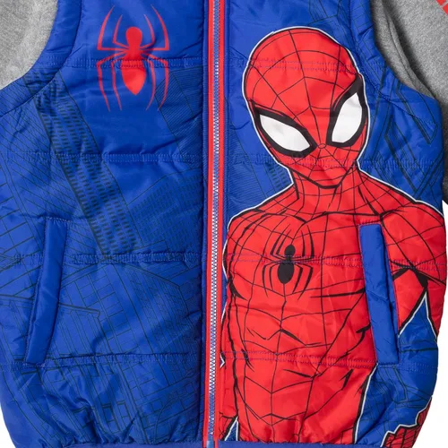 Miniatura 4 de Marvel Spider-Man - Chaleco con cremallera 2fer para niños pequeños y grandes
