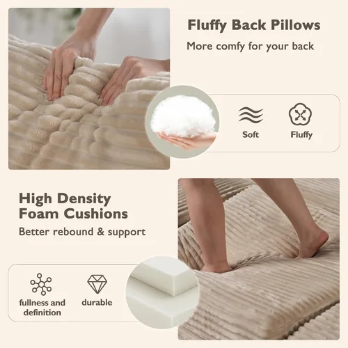 Miniatura 9 de Sofá Seccional Modular Sofá Nube - Sofás Seccionales Cómodos de Gran Tamaño en Forma de L para Sala de Estar, Sofá Cama Sleeper Convertible