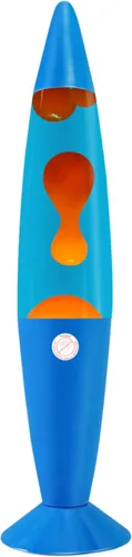 Vanful Lámpara de movimiento de líquido naranja de 16 pulgadas para adultos y niños, lámpara de magma azul establece el ambiente para la decoración