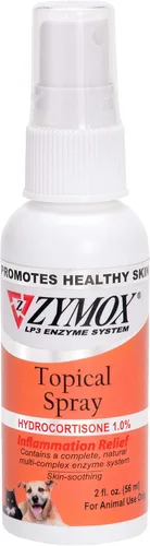 Zymox Spray tópico para puntos calientes para perros y gatos con 1% de hidrocortisona, 2 onzas