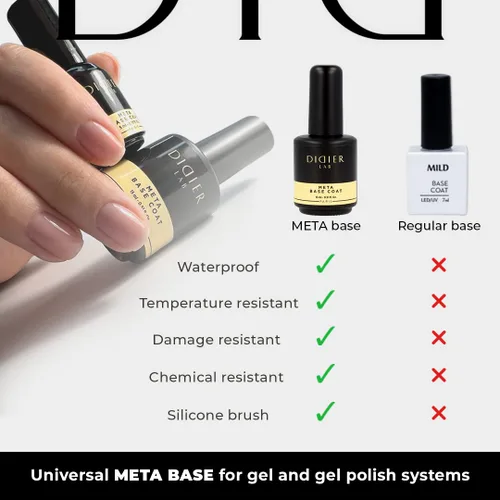 Miniatura 6 de DIDIER LAB Capa base de gel transparente de alta calidad, esmalte de gel base LED UV, capa base de gel impermeable de larga duración, fuerte