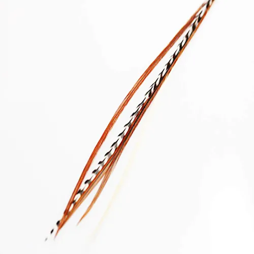Miniatura 3 de Sexy Sparkles Extensión de pelo de plumas – Remix natural, cinco plumas de gallo reales unidas juntas, que van de 6 a 12 pulgadas, incluye 2