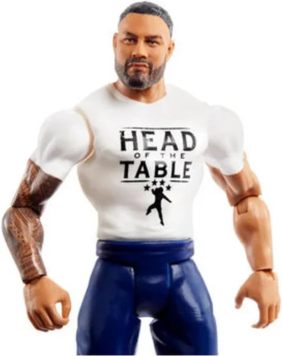 Miniatura 3 de (Chase Variant - Camisa blanca) Roman Reigns - Figura de acción de lucha libre de juguetes de la serie 129 de la WWE