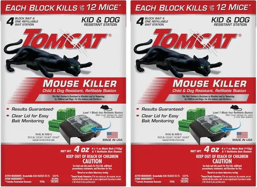 Miniatura 11 de Tomcat Mouse Killer estación desechable para matar ratas y ratones, resistente a niños y perros