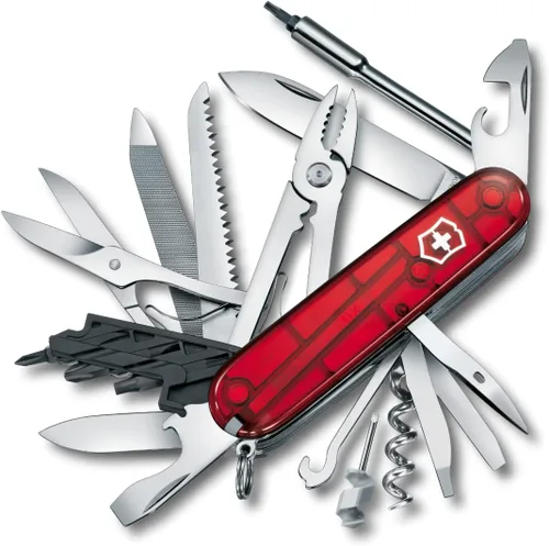 Miniatura 8 de Victorinox Cyber Tool M 32 Functions Swiss Army - Cuchillo de bolsillo mediano con estuche plegable, color rubí