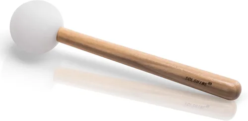 SOLSHINE Mazo de Cuenco de Cristal de Canto - Golpeador de Madera para Curación con Punta de Goma para Terapia de Sonido, Meditación de Yoga,