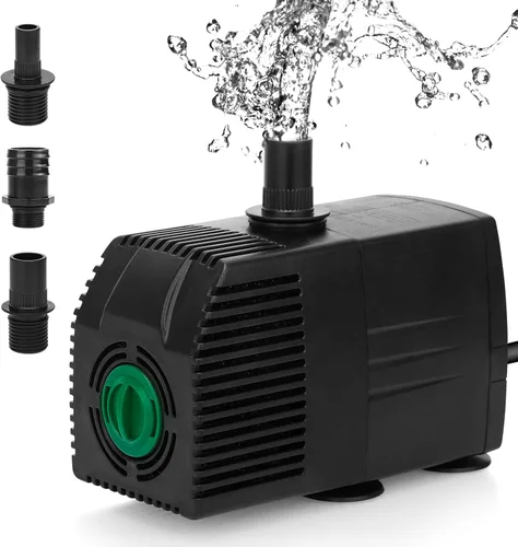 Miniatura 10 de BARST Bomba de agua sumergible, bomba de fuente ajustable ultra silenciosa de 200 GPH con 3 boquillas y cable de alimentación de 6 pies para pecera