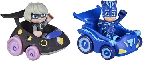 Miniatura 4 de PJ Masks Catboy vs Luna Girl Battle Racers Juego de juguete preescolar, vehículo y figura de acción para niños a partir de 3 años