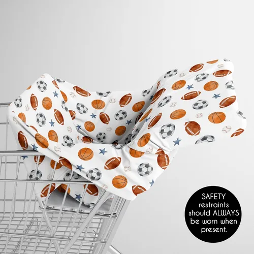 Miniatura 4 de Sweet Jojo Designs Tema deportivo niño bebé bebé cubierta de asiento de coche lactancia lactancia alta silla carrito de compras cochecito asiento