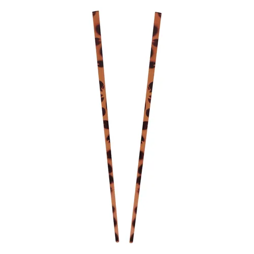 Miniatura 8 de 2 palillos rectos sólidos palillos para el cabello para las mujeres - Negro