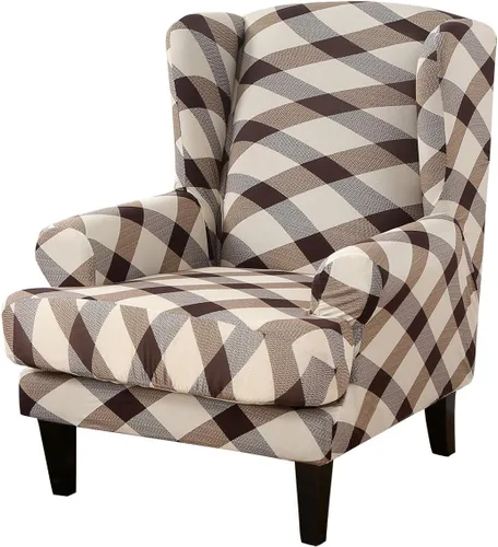 Miniatura 29 de GULI Wingback - Funda para silla de 2 piezas, fundas para silla de sillón, fundas de elastano para sofá, protector de muebles, lavable a máquina
