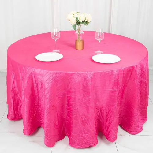 Miniatura 4 de Tableclothsfactory Mantel rectangular de tafetán arrugado de acordeón azul polvoriento, de 60 x 102 pulgadas, perfecto para ceremonias de boda