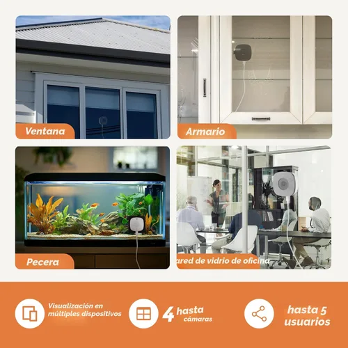Miniatura 6 de Girafit Cámara de ventana de 3 MP 2K, cámaras de interior WiFi de 2.4 GHz y 5 GHz para seguridad en el hogar con visión nocturna a color ChroMax Al