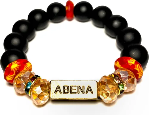 Miniatura 35 de Pulseras africanas tradicionales con nombre nacido en el día para mujeres de Ghana, materiales naturales, ajuste cómodo y holgado