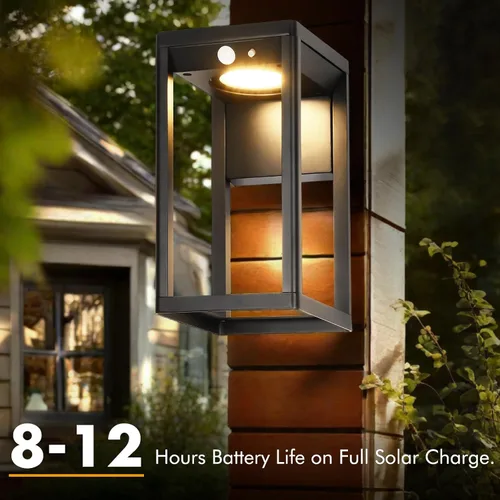 Miniatura 3 de Luces de pared solares al aire libre BRIMMEL con sensor de movimiento - 600 lúmenes, luces de aplique solares de aluminio para exteriores