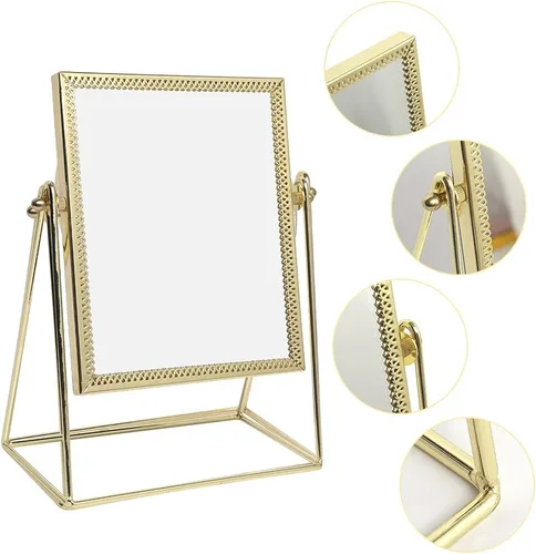 Miniatura 4 de Espejo de maquillaje espejo cosmético de una sola cara Espejo rectangular de belleza espejo de maquillaje hecho a mano para tocador mesa escritorio