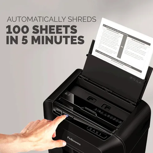 Miniatura 5 de Fellowes AutoMax 100MA - Trituradora de papel 2 en 1 de microcorte de 100 hojas para oficina/oficina pequeña