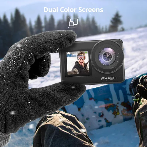 Miniatura 4 de AKASO Brave 7 Cámara de acción 4K30FPS 20MP con tarjeta de memoria MicroSDXC U3 de 256 GB, cámara impermeable con pantalla táctil IPX8 33 pies EIS
