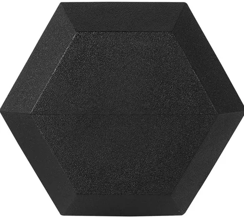 Miniatura 3 de Barbell Rubber encased Hex Dumbbell Weights with Metal Handles for Strength Training, Full Body Workout. Sold as a Pairs