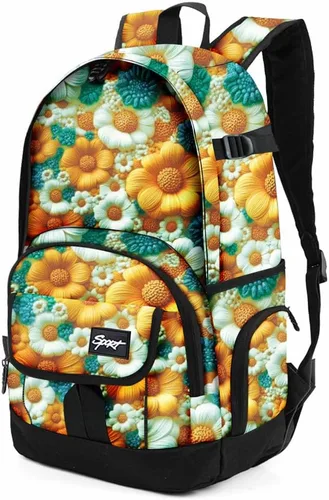 Miniatura 21 de Mochila escolar estilo Rickyh, mochila de viaje para hombres y mujeres, mochila ligera con compartimento para portátil, Tamaño único