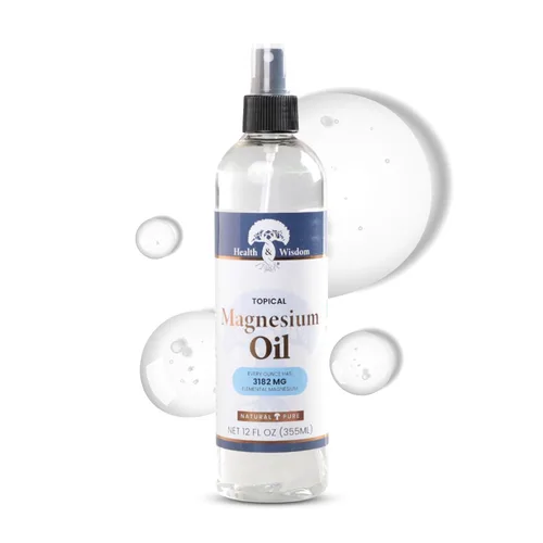 Miniatura 13 de Health & Wisdom Aceite de magnesio puro, alivio tópico muscular y articular, magnesio natural y puro grado USP extra fuerte – absorción mejorada