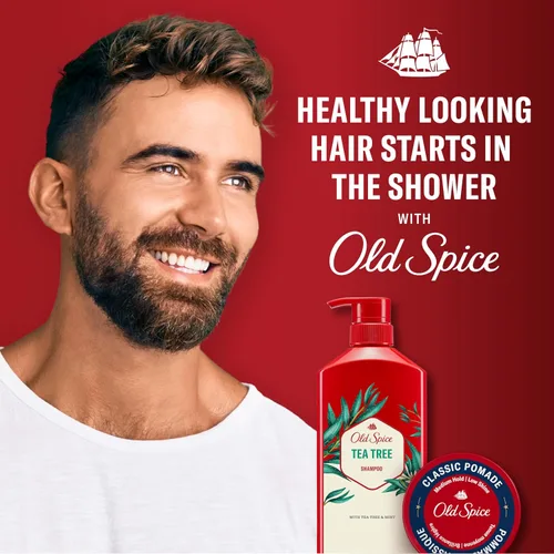 Miniatura 7 de Old Spice Champú de Árbol de Té para Hombre, Cabello Más Sano, Más Lleno, Más Hidratado, 21.9 Fl Oz Cada Uno, Pack de Dos